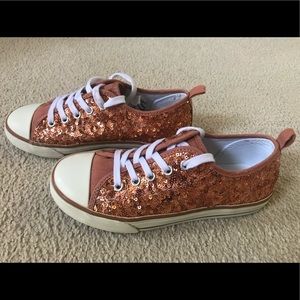 Girls Size 1 Old Navy Sequin Sneakers